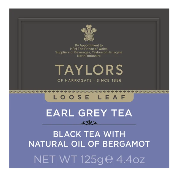 Earl Grey musta tee, 125 G
